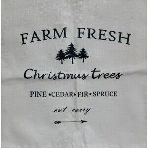 Zipper Holiday Pillow Cover Farm Fresh Christmas Trees New 17x17"